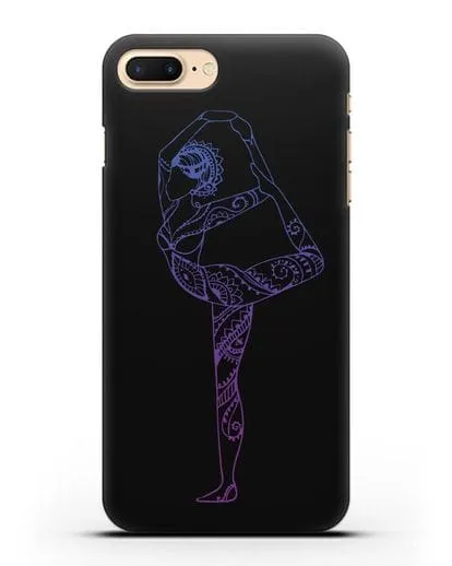 Чехол Девушка в позе лотоса силиконовый для iPhone 7 Plus