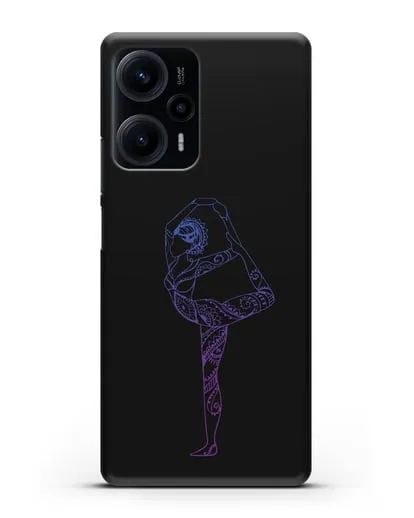 Чехол Девушка в позе лотоса силиконовый для Xiaomi Poco F5