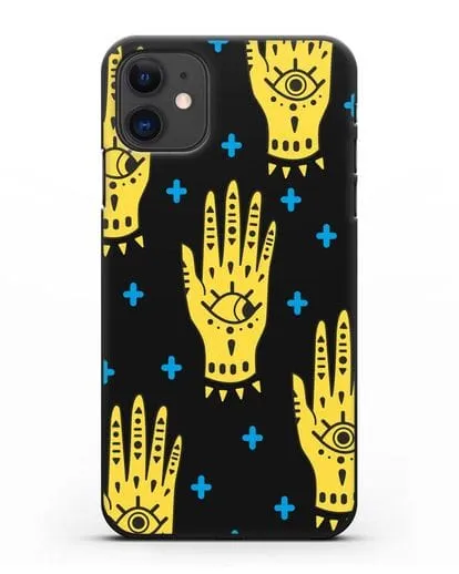 Чехол с иллюстрацией амулета Рука Фатимы (Хамса) силиконовый для iPhone 11