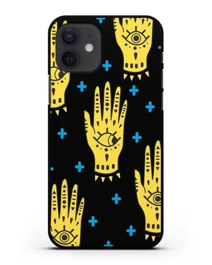 Чехол с иллюстрацией амулета Рука Фатимы (Хамса) силиконовый для iPhone 12