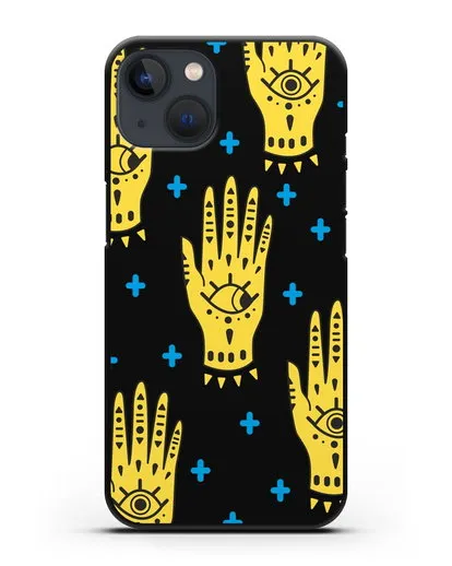Чехол с иллюстрацией амулета Рука Фатимы (Хамса) силиконовый для iPhone 13