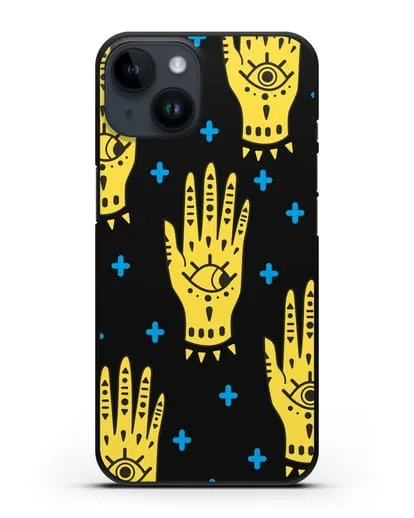 Чехол с иллюстрацией амулета Рука Фатимы (Хамса) силиконовый для iPhone 14