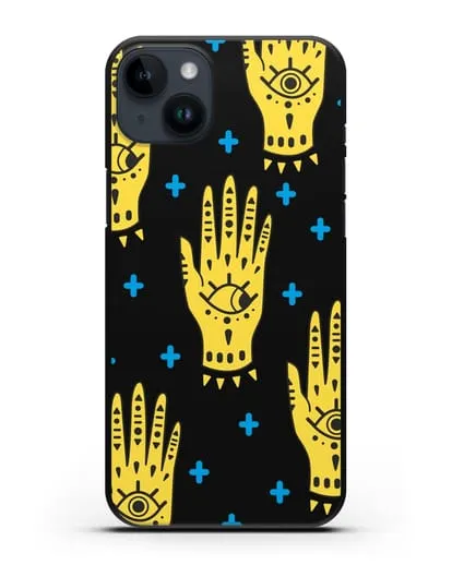 Чехол с иллюстрацией амулета Рука Фатимы (Хамса) силиконовый для iPhone 14 Plus