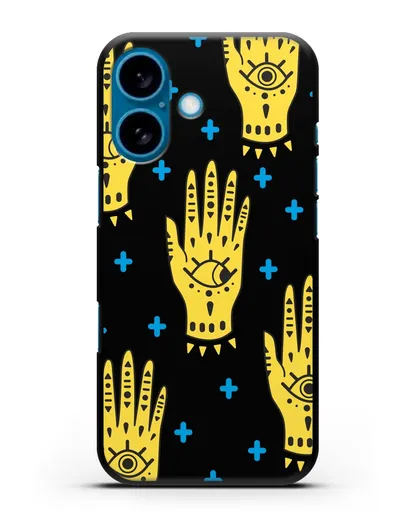 Чехол с иллюстрацией амулета Рука Фатимы (Хамса) силиконовый для iPhone 16