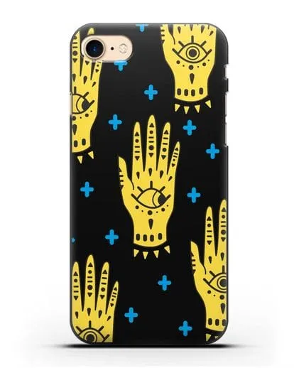 Чехол с иллюстрацией амулета Рука Фатимы (Хамса) силиконовый для iPhone 8