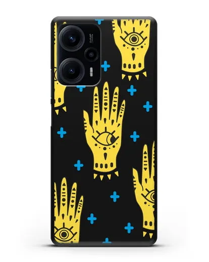 Чехол с иллюстрацией амулета Рука Фатимы (Хамса) силиконовый для Xiaomi Poco F5