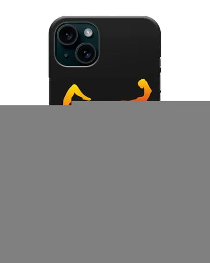 Чехол со стикерами Йога асаны силиконовый для iPhone 15 Plus