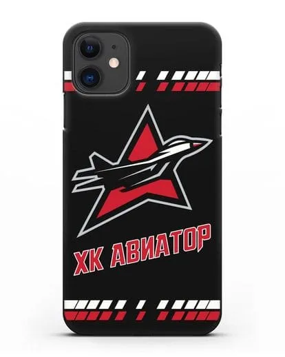 Чеxол с логотипом ХК Авиатор силиконовый для iPhone 11