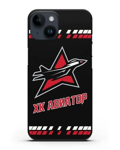 Чеxол с логотипом ХК Авиатор силиконовый для iPhone 14