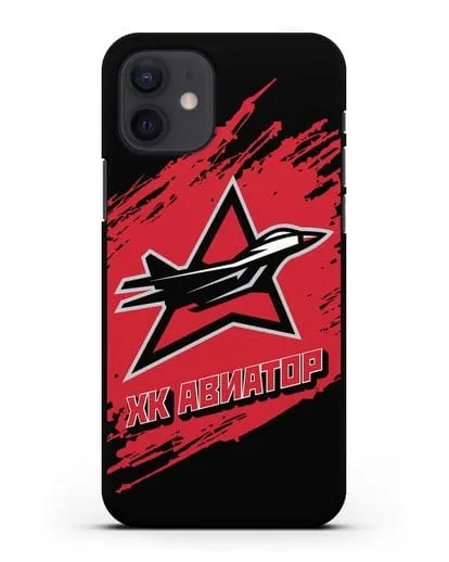 Чехол с надписью ХК Авиатор силиконовый для iPhone 12