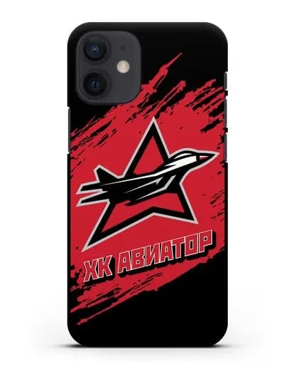 Чехол с надписью ХК Авиатор силиконовый для iPhone 12 mini
