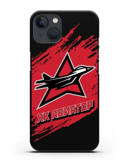 Чехол с надписью ХК Авиатор силиконовый для iPhone 13