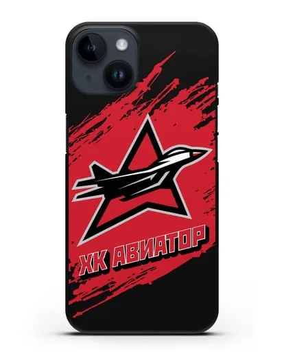 Чехол с надписью ХК Авиатор силиконовый для iPhone 14