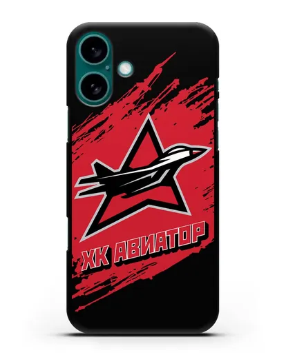 Чехол с надписью ХК Авиатор силиконовый для iPhone 16 Plus