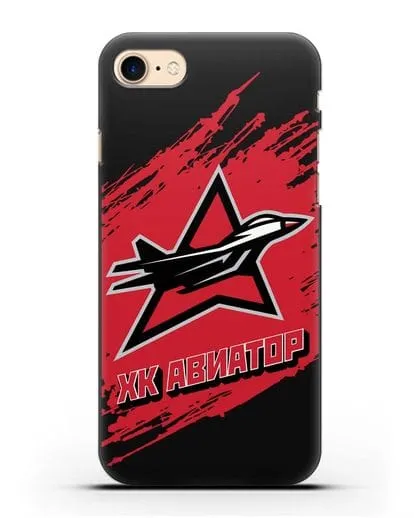 Чехол с надписью ХК Авиатор силиконовый для iPhone 8