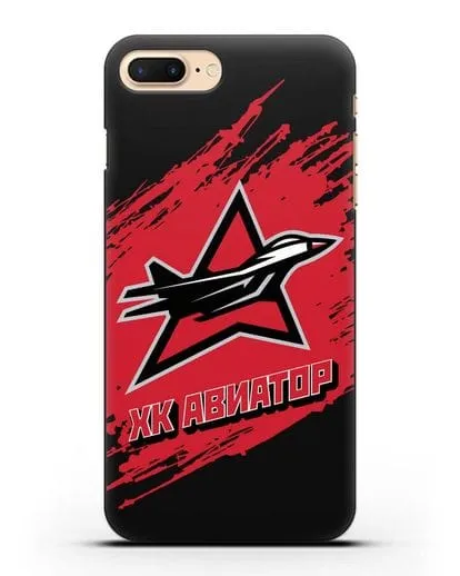 Чехол с надписью ХК Авиатор силиконовый для iPhone 8 Plus