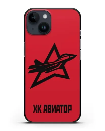 Чехол с эмблемой ХК Авиатор силиконовый для iPhone 14