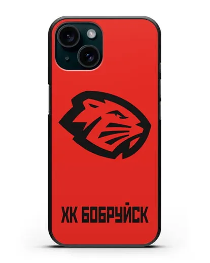 Чехол с эмблемой ХК Бобруйск силиконовый для iPhone 15