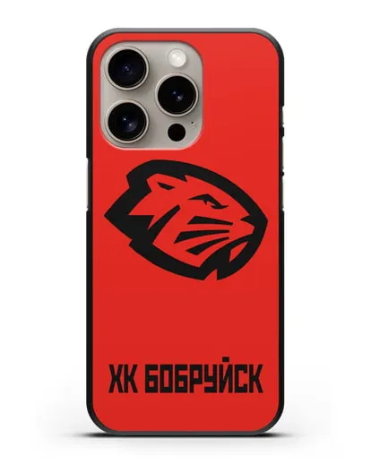 Чехол с эмблемой ХК Бобруйск силиконовый для iPhone 15 Pro