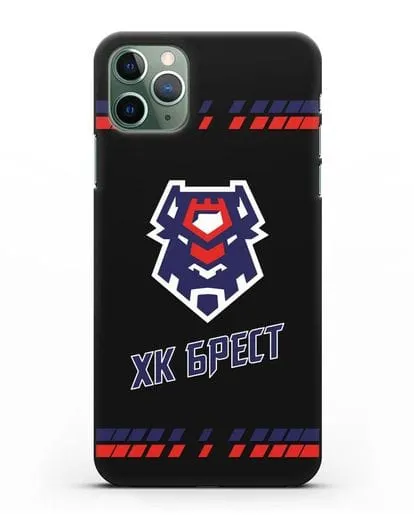 Чеxол с логотипом ХК Брест силиконовый для iPhone 11 Pro