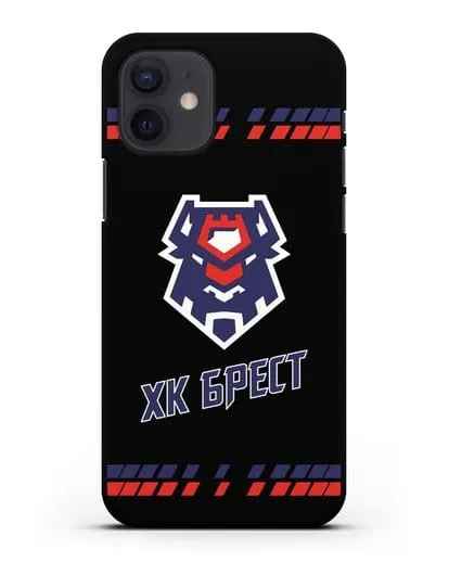 Чеxол с логотипом ХК Брест силиконовый для iPhone 12