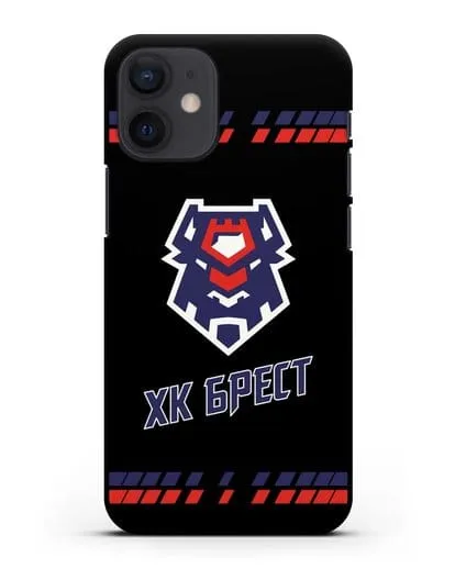 Чеxол с логотипом ХК Брест силиконовый для iPhone 12 mini