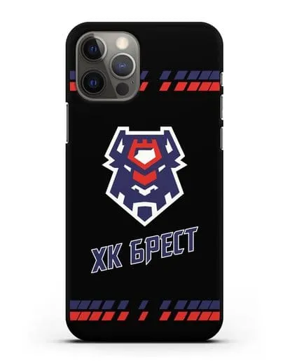 Чеxол с логотипом ХК Брест силиконовый для iPhone 12 Pro