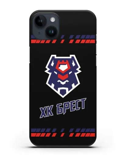 Чеxол с логотипом ХК Брест силиконовый для iPhone 14 Plus