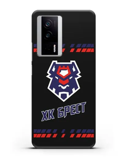 Чеxол с логотипом ХК Брест силиконовый для Xiaomi Poco F5 Pro