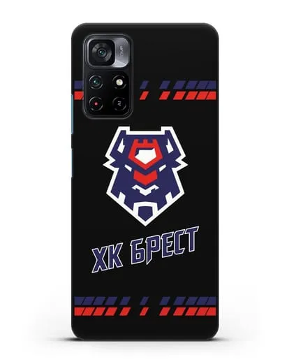 Чеxол с логотипом ХК Брест силиконовый для Xiaomi Poco M4 Pro 5G