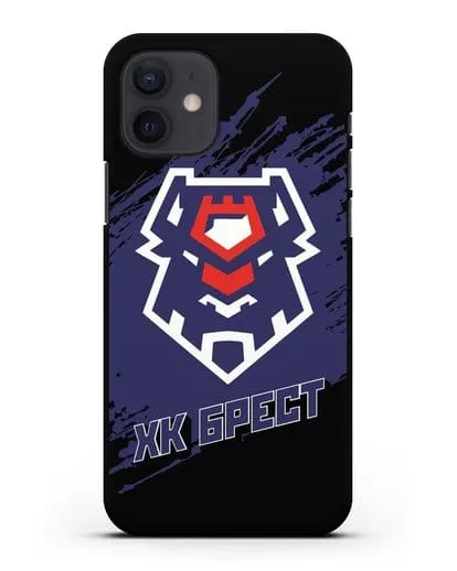 Чехол с надписью ХК Брест силиконовый для iPhone 12