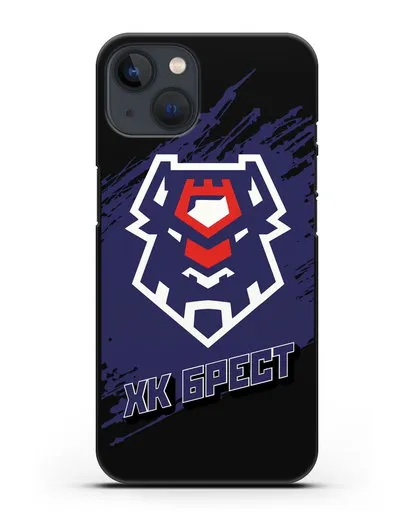 Чехол с надписью ХК Брест силиконовый для iPhone 13 Mini