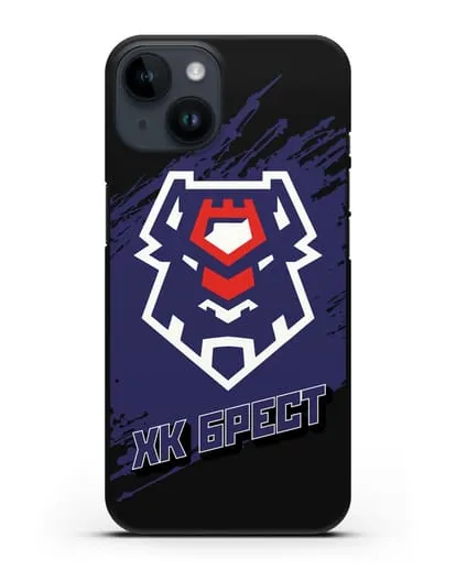 Чехол с надписью ХК Брест силиконовый для iPhone 14