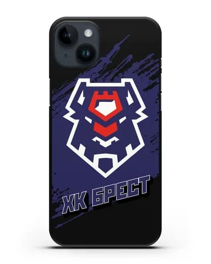 Чехол с надписью ХК Брест силиконовый для iPhone 14 Plus