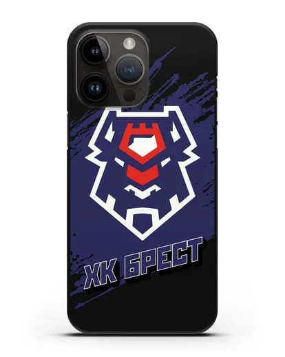 Чехол с надписью ХК Брест силиконовый для iPhone 14 Pro Max
