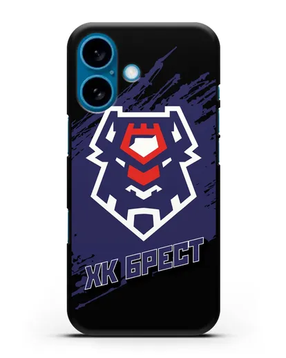 Чехол с надписью ХК Брест силиконовый для iPhone 16