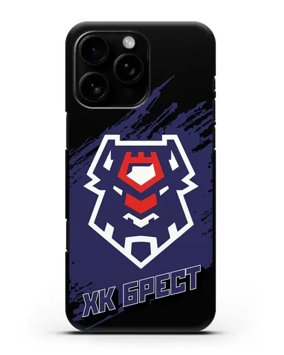 Чехол с надписью ХК Брест силиконовый для iPhone 16 Pro Max