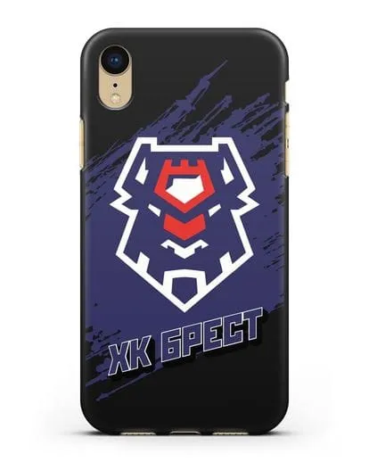 Чехол с надписью ХК Брест силиконовый для iPhone XR