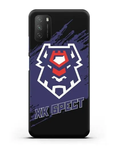 Чехол с надписью ХК Брест силиконовый для Xiaomi Poco M3