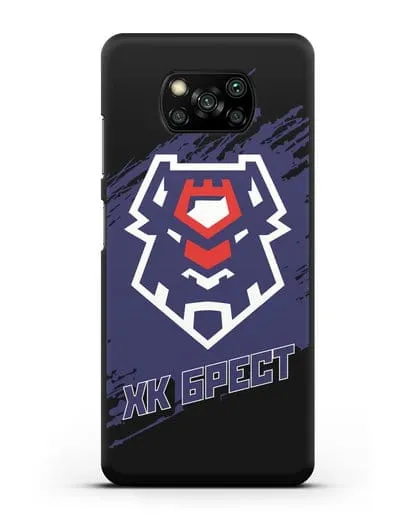 Чехол с надписью ХК Брест силиконовый для Xiaomi Poco X3