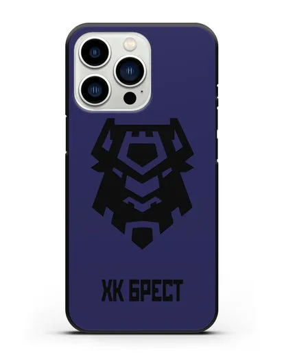 Чехол с эмблемой ХК Брест силиконовый для iPhone 13 Pro