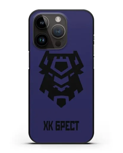 Чехол с эмблемой ХК Брест силиконовый для iPhone 14 Pro