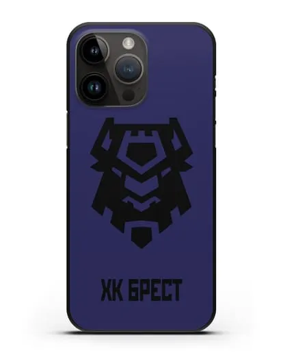 Чехол с эмблемой ХК Брест силиконовый для iPhone 14 Pro Max