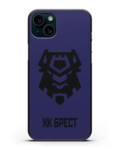 Чехол с эмблемой ХК Брест силиконовый для iPhone 15 Plus