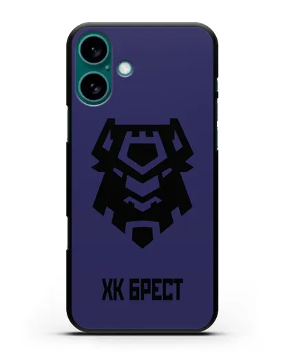Чехол с эмблемой ХК Брест силиконовый для iPhone 16 Plus