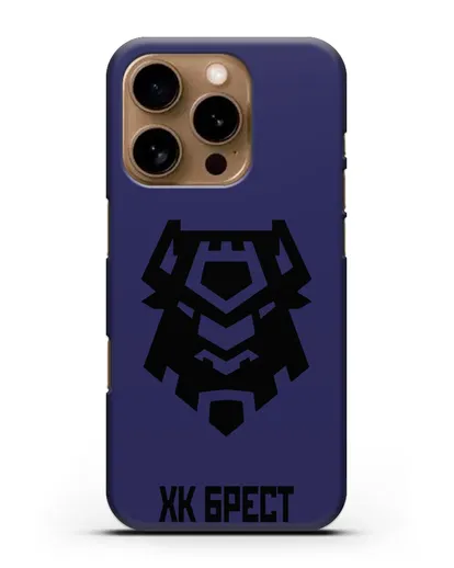 Чехол с эмблемой ХК Брест силиконовый для iPhone 16 Pro
