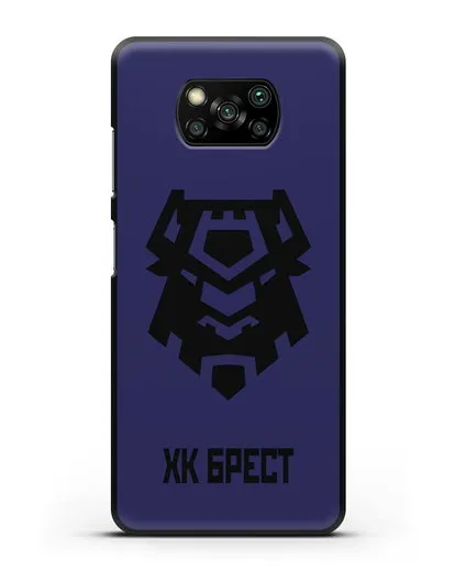 Чехол с эмблемой ХК Брест силиконовый для Xiaomi Poco X3 Pro