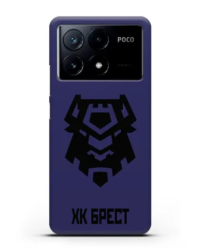 Чехол с эмблемой ХК Брест силиконовый для Xiaomi Poco X6 Pro
