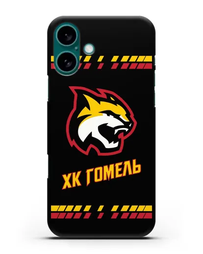 Чеxол с логотипом ХК Гомель силиконовый для iPhone 16 Plus