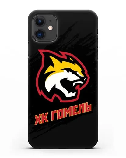 Чехол ХК Гомель с изображением рыси силиконовый для iPhone 11